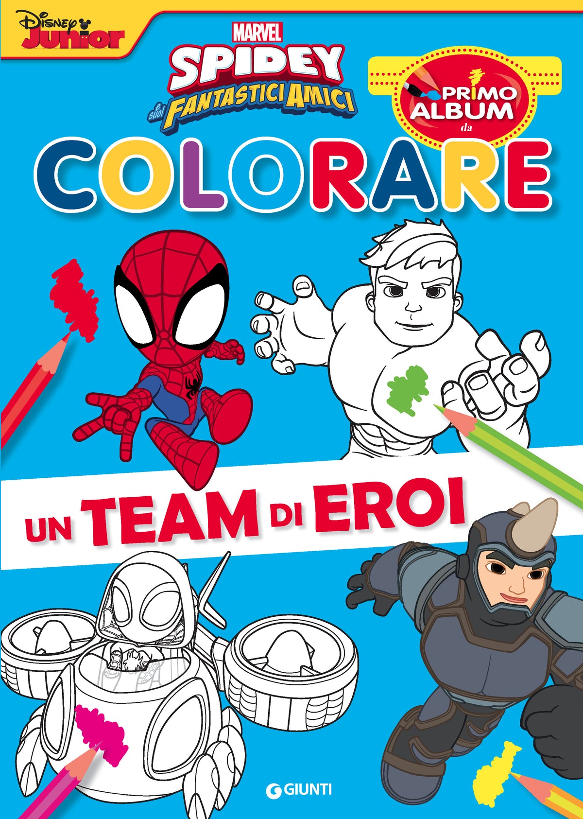 Copertina del libro PRIMO ALBUM DA COLORARE MARVEL SPIDEY E