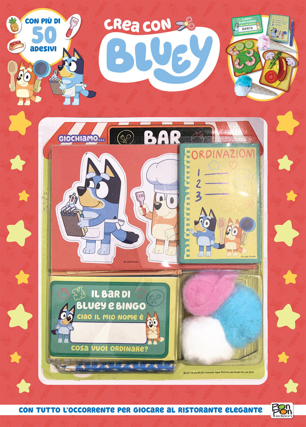 Copertina del libro BLUEY. CREA CON BLUEY + SET DEL RISTORAN