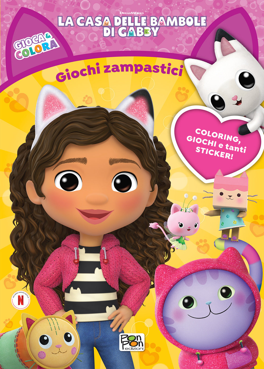 Copertina del libro GIOCHI ZAMPASTICI. GIOCA & COLORA. LA CA