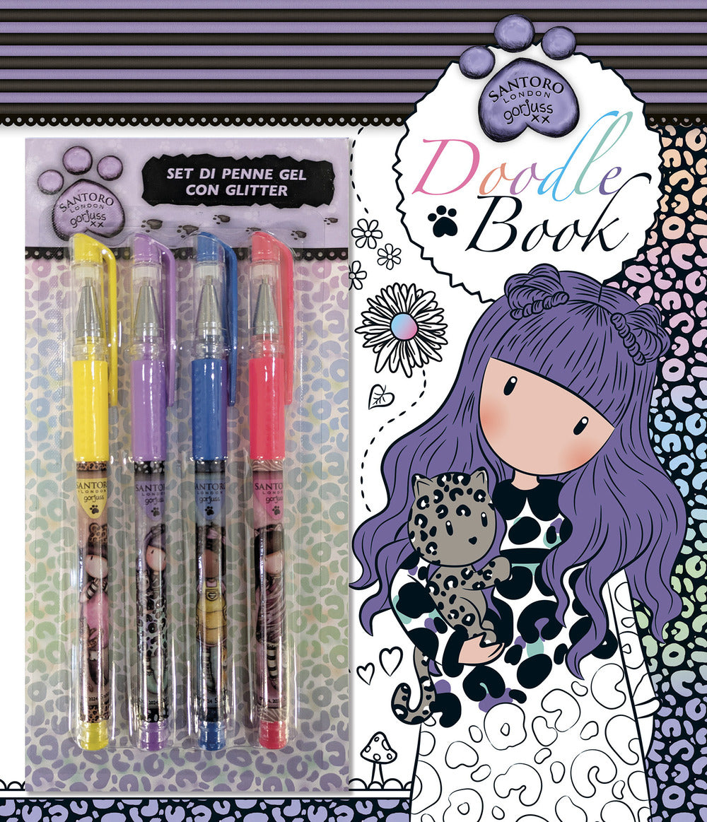 Copertina del libro GORJUSS. DOODLE BOOK + PENNE GLITTER
