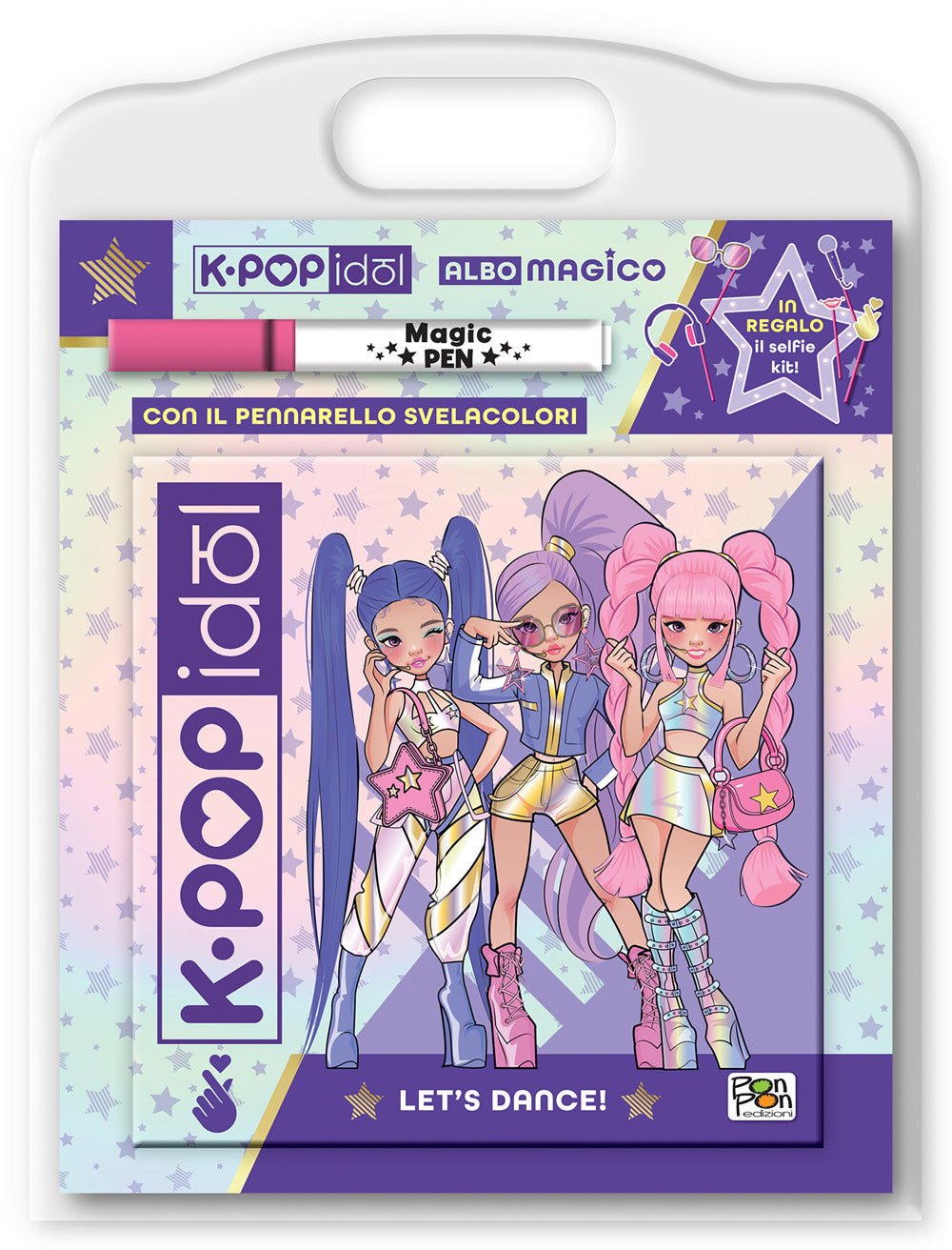 Copertina del libro K-POP IDOL. ALBO MAGICO. LET'S DANCE!