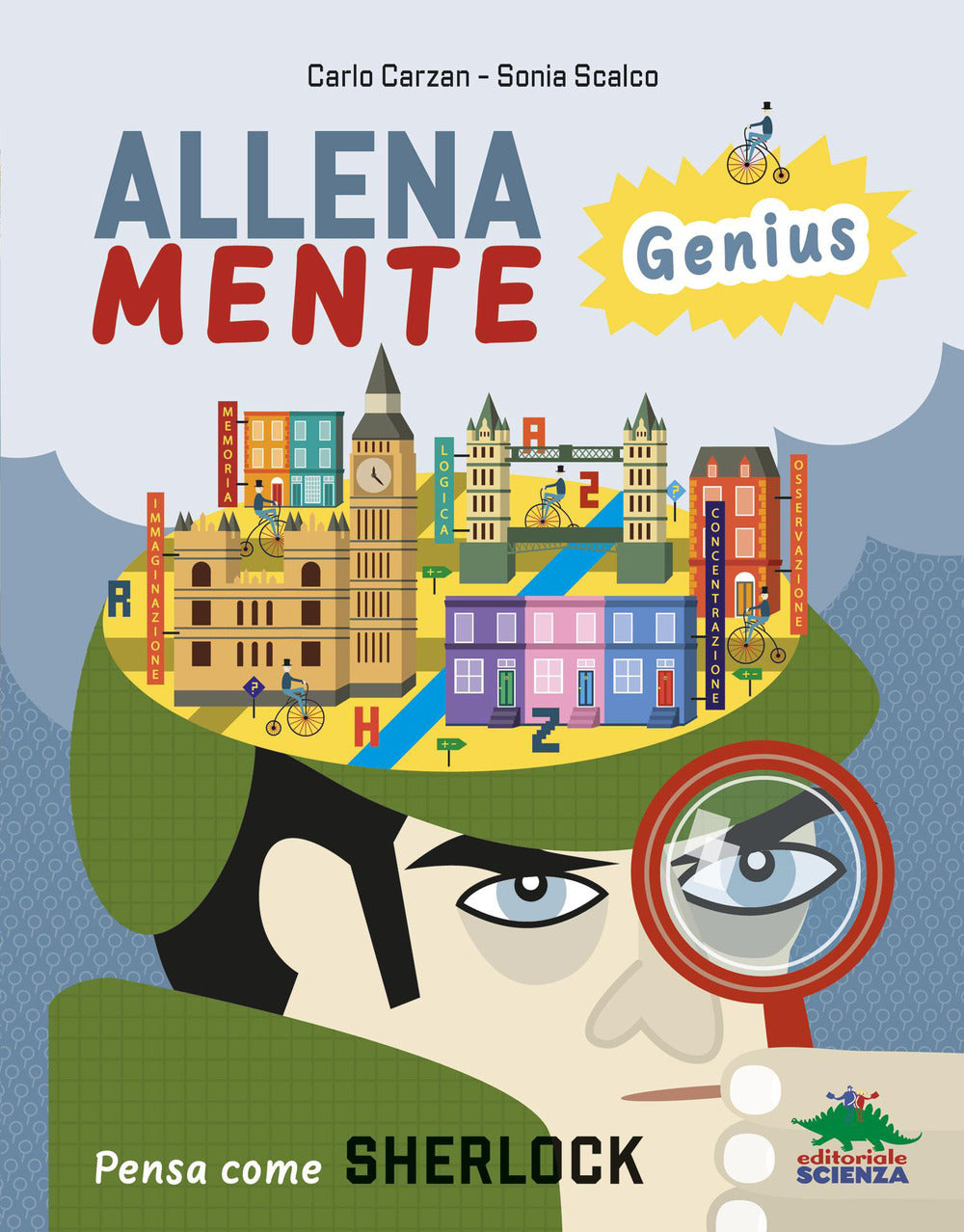 Copertina del libro ALLENAMENTE GENIUS – PENSA COME SHERLOCK