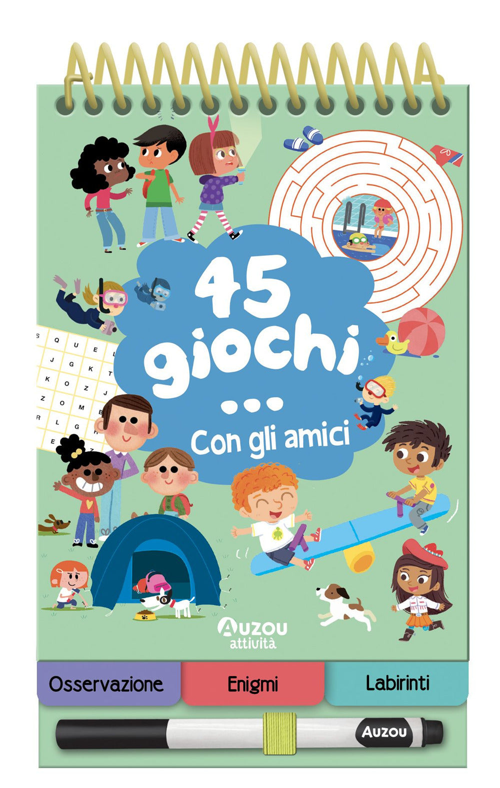 Copertina del libro 45 GIOCHI... CON GLI AMICI. EDIZ. A SPIR