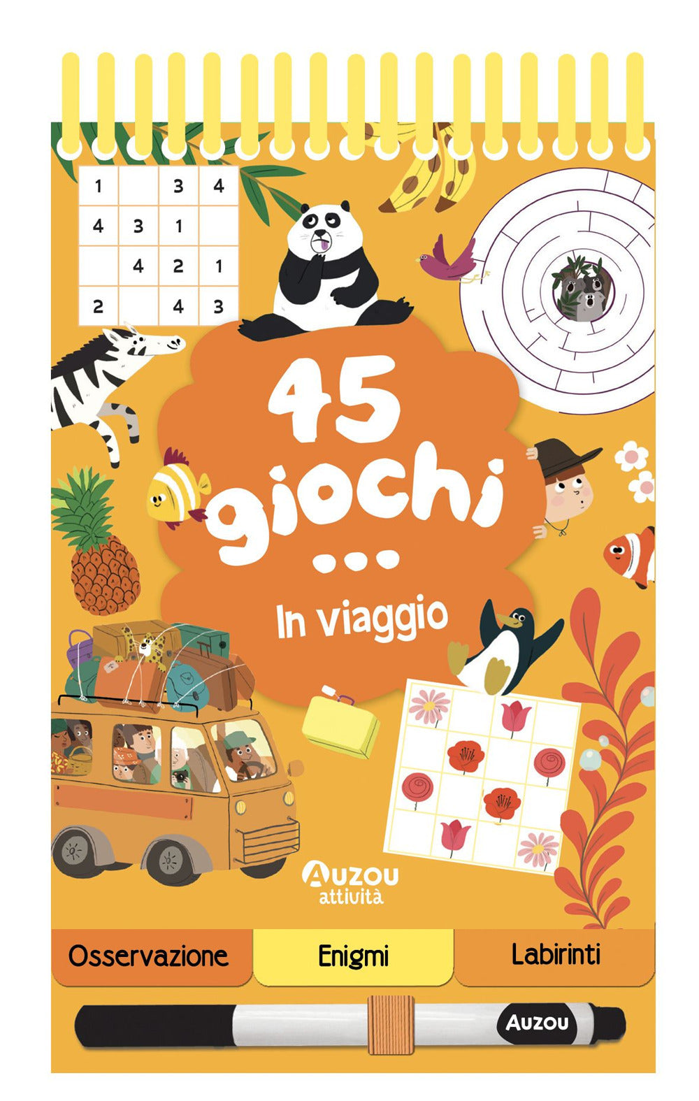 Copertina del libro 45 GIOCHI... IN VIAGGIO. EDIZ. A SPIRALE
