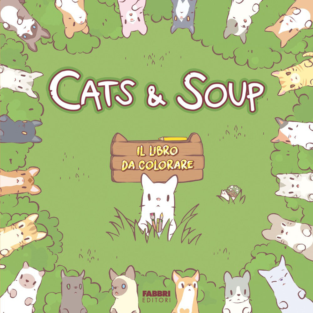Copertina del libro CATS & SOUP. IL LIBRO DA COLORARE