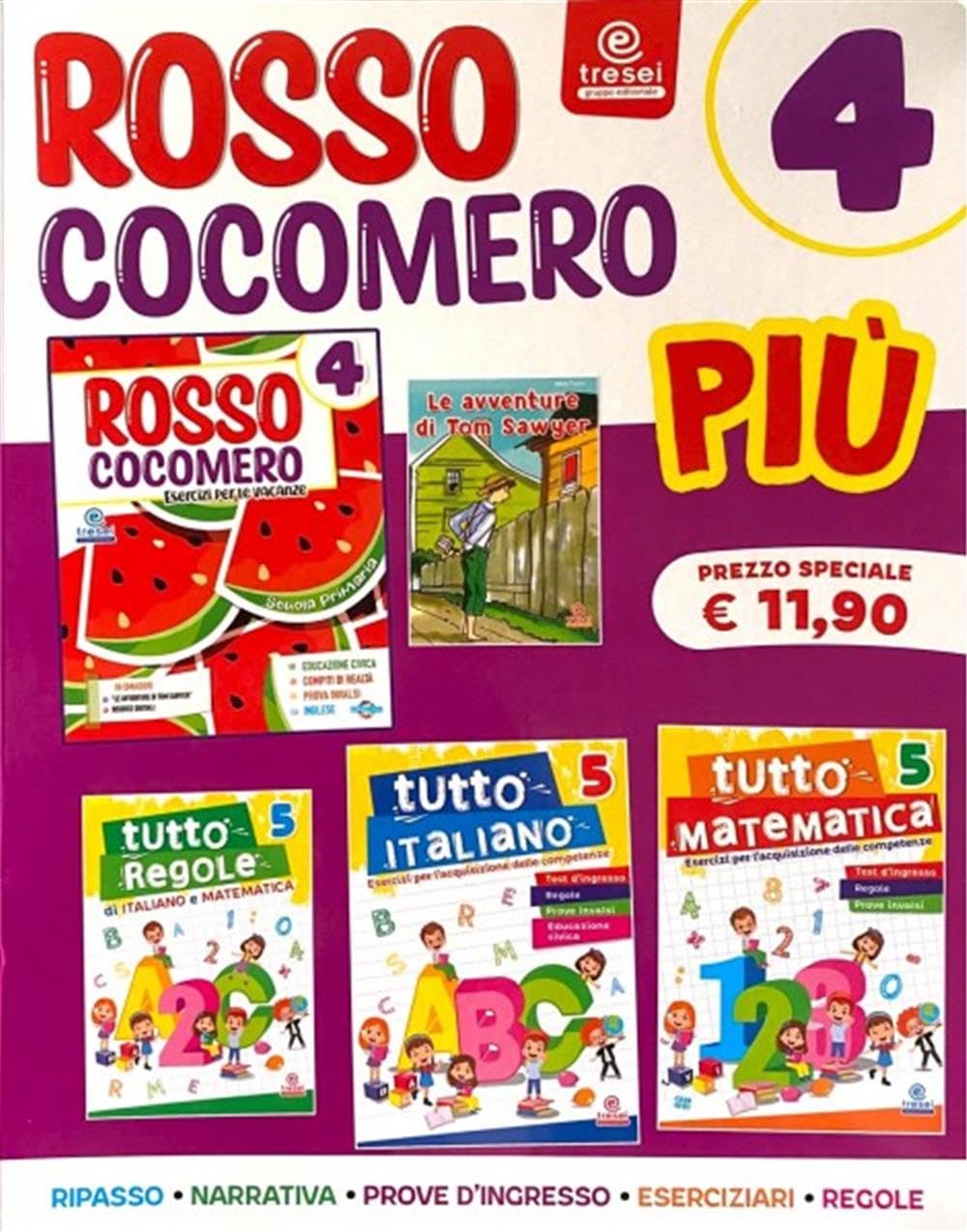 Copertina del libro ROSSO COCOMERO PIU 4 Immagine principale del prodotto