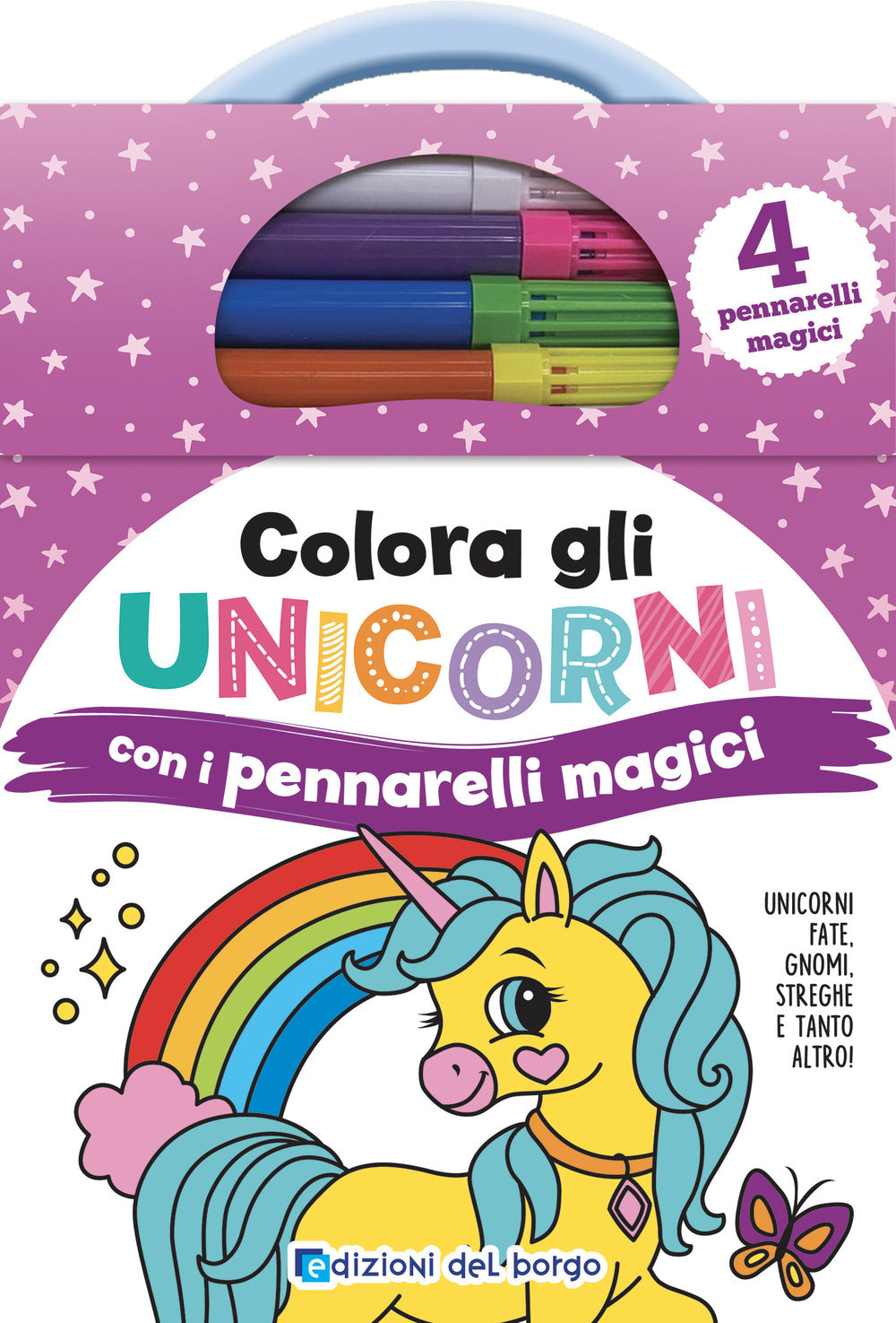 Copertina del libro COLORA GLI UNICORNI CON I PENNARELLI MAG