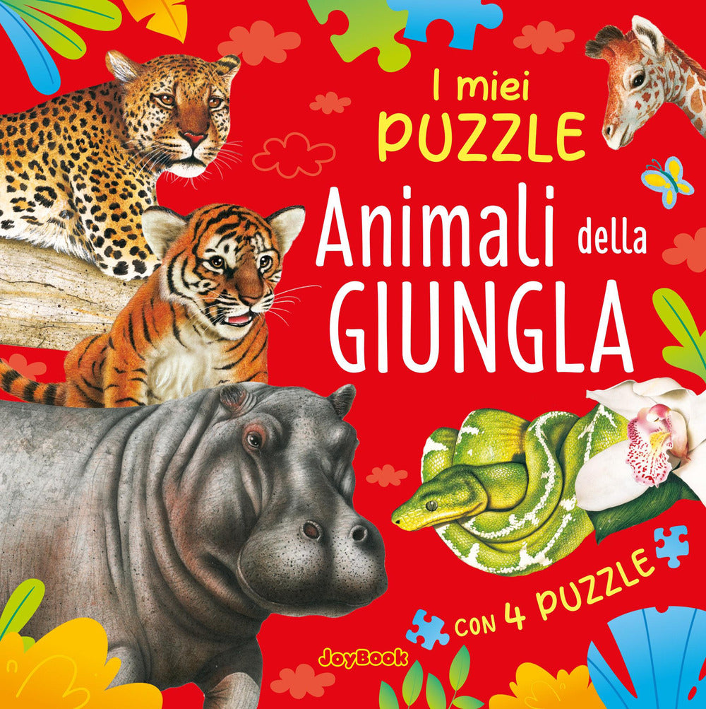 Copertina del libro ANIMALI DELLA GIUNGLA - PUZZLE