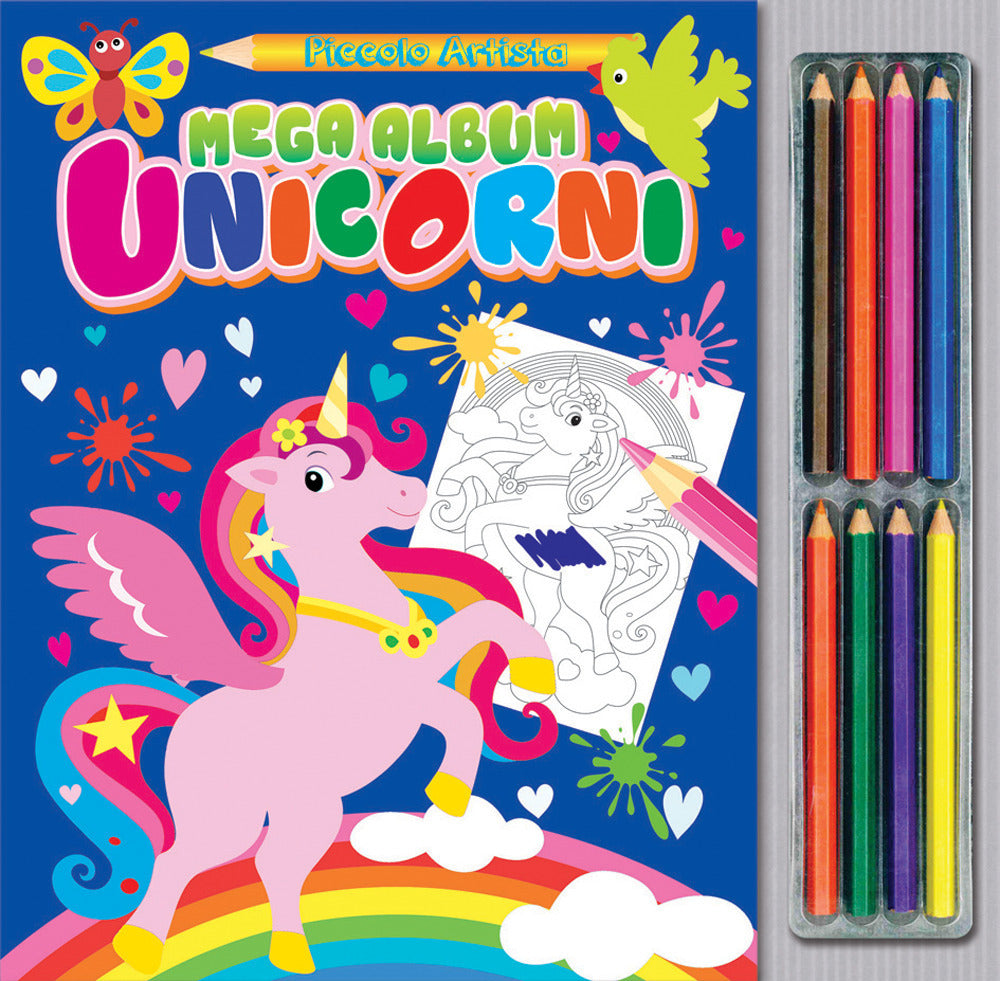 Copertina del libro MEGA ALBUM UNICORNI (CON MATITE) Immagine principale del prodotto