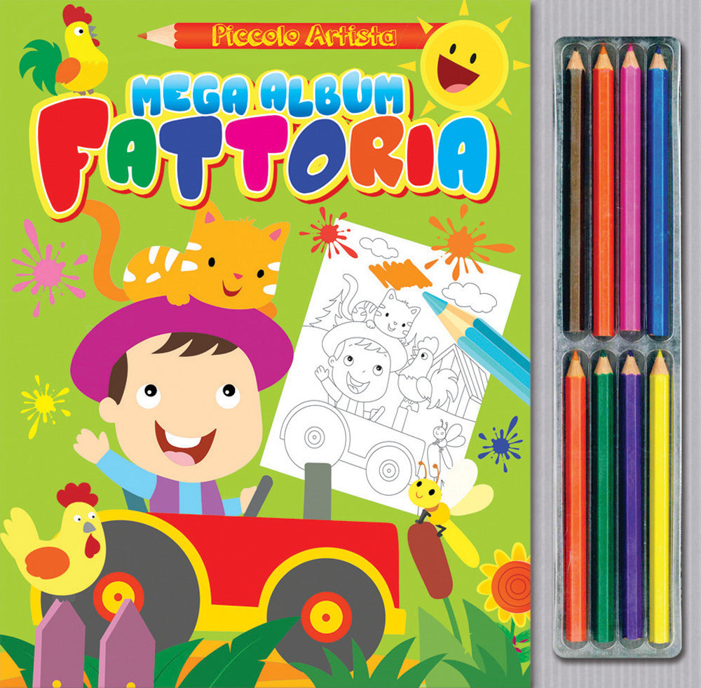 Copertina del libro MEGA ALBUM FATTORIA (CON MATITE)