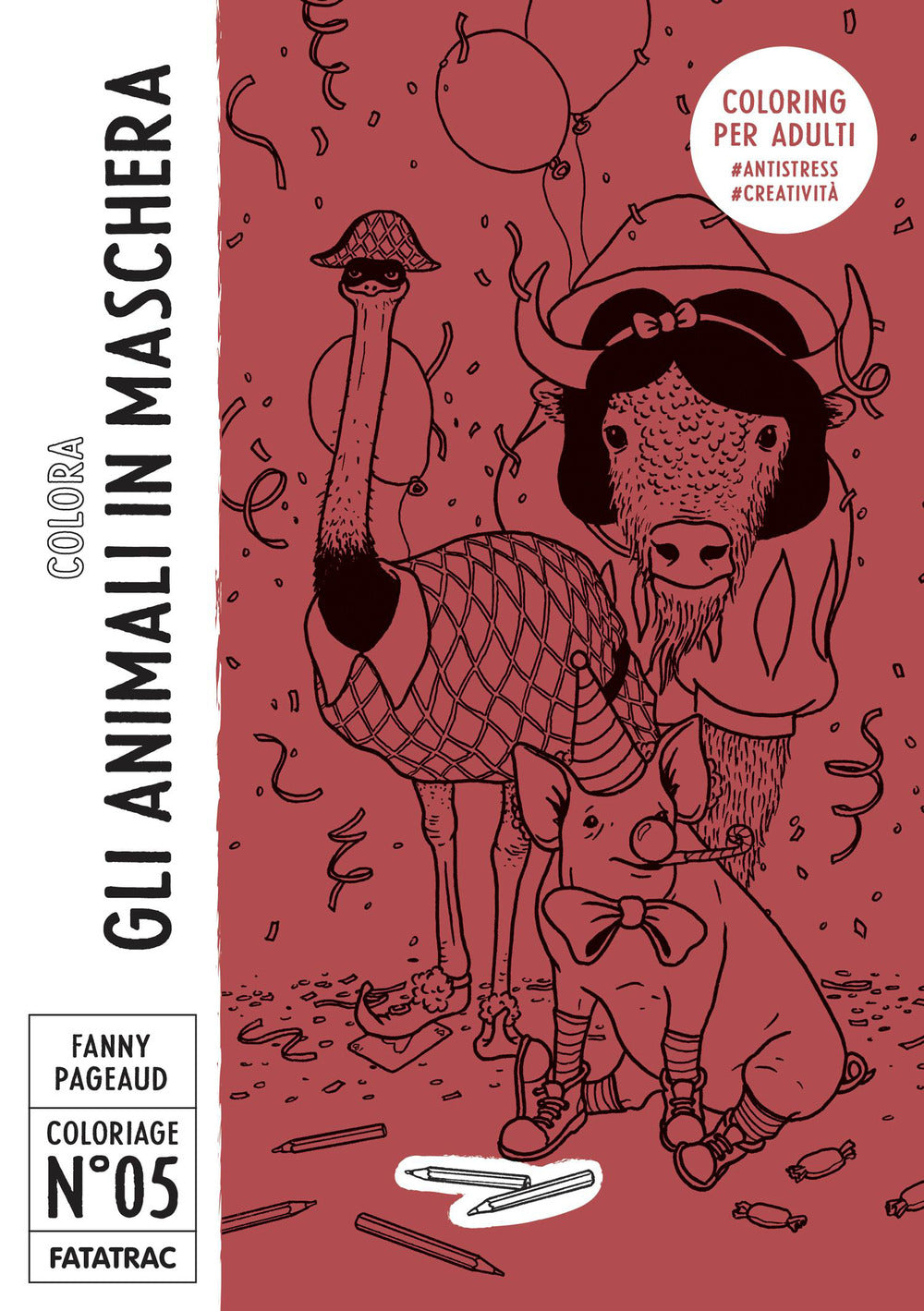 Copertina del libro COLORA GLI ANIMALI IN MASCHERA