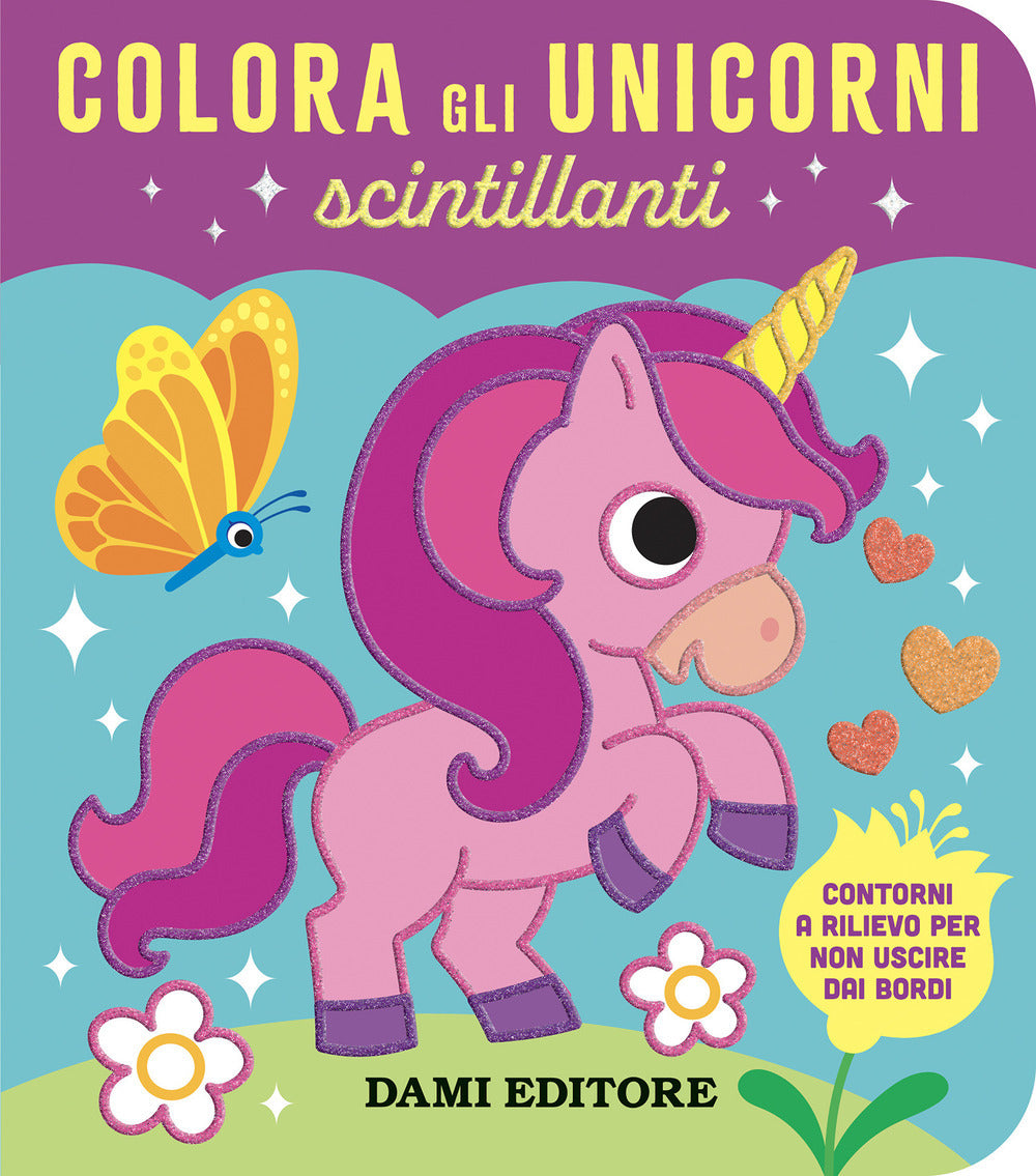 Copertina del libro COLORA GLI UNICORNI SCINTILLANTI