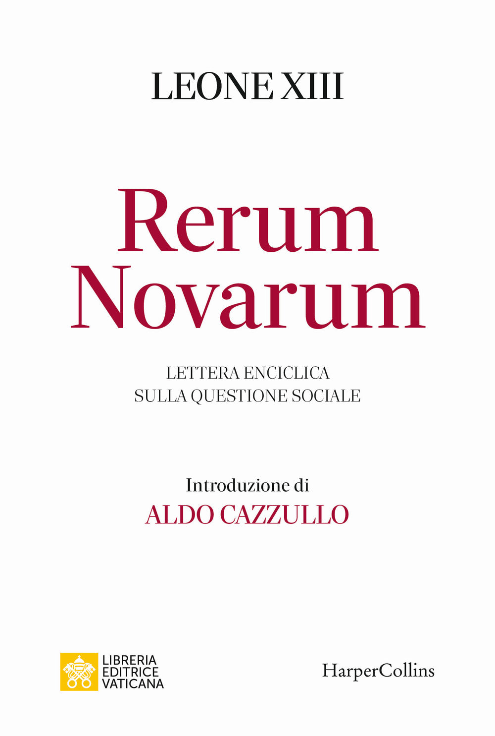 Copertina del libro RERUM NOVARUM