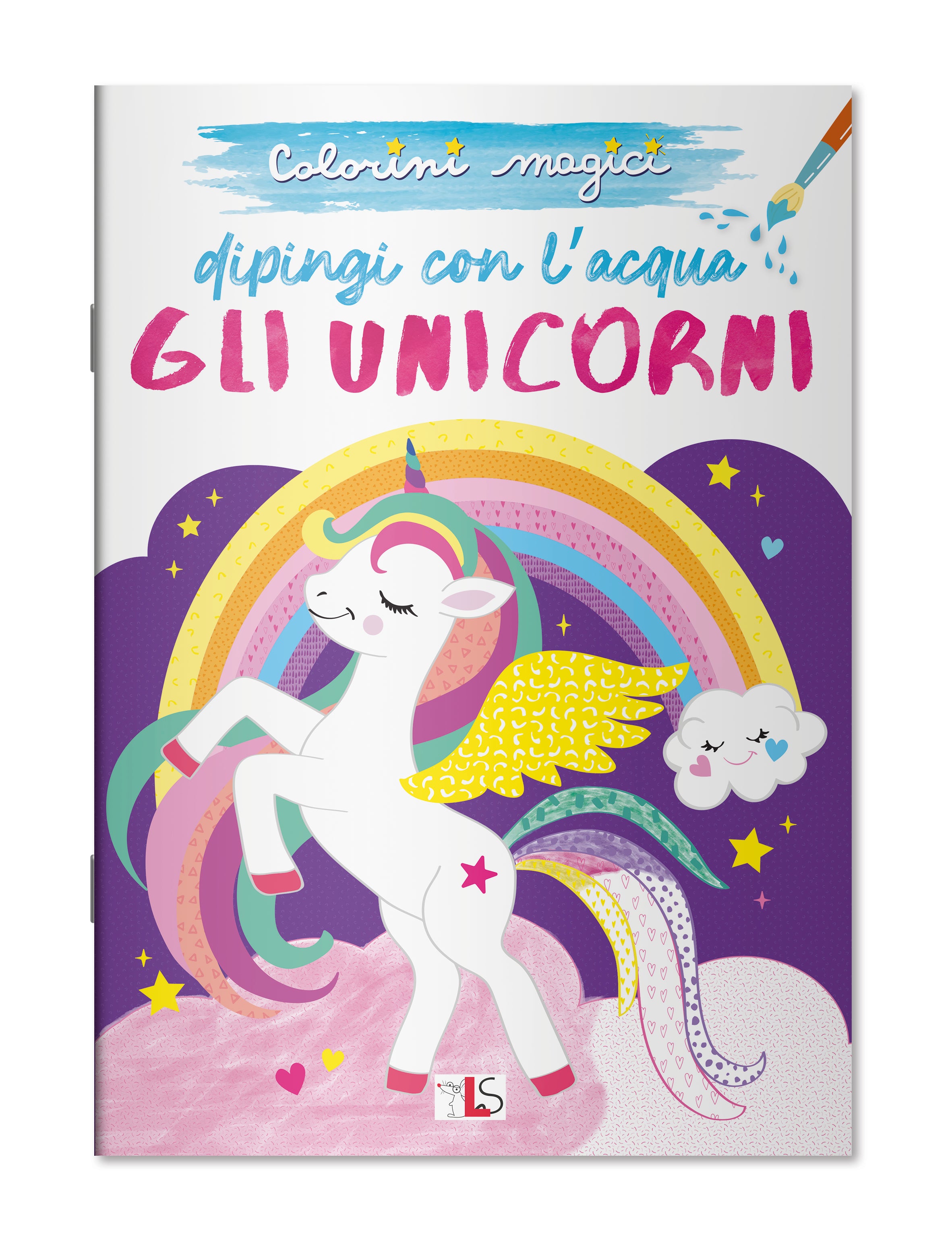 Copertina del libro UNICORNI. DIPINGO CON L'ACQUA