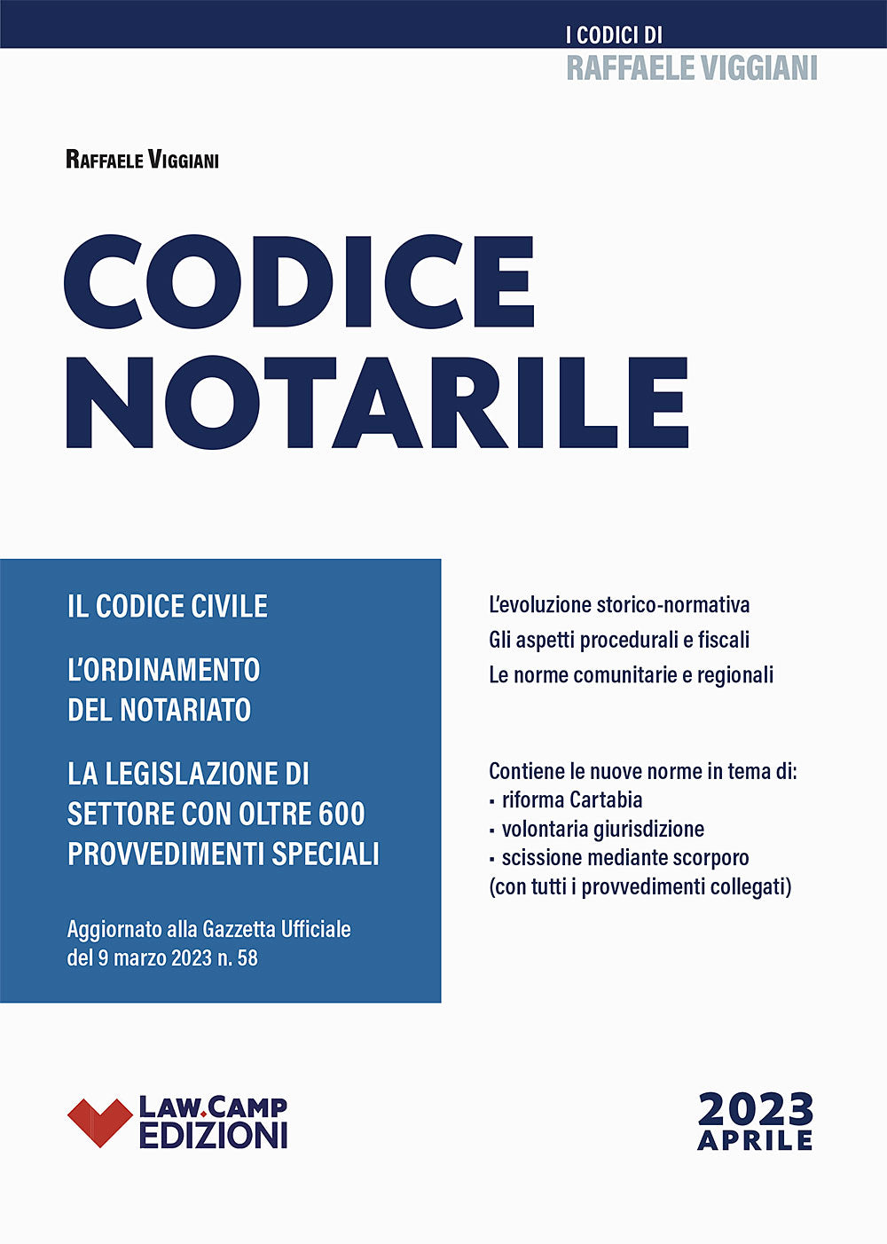 Copertina del libro CODICE NOTARILE CON RINVII 2023